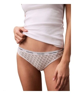 Mod Logo Bikini in Beige