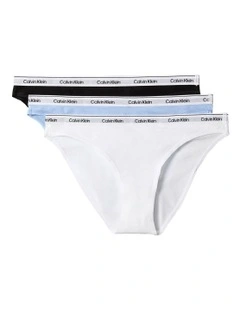 Icon Logo 3-Pack Bikini in Black/White/Frozen F