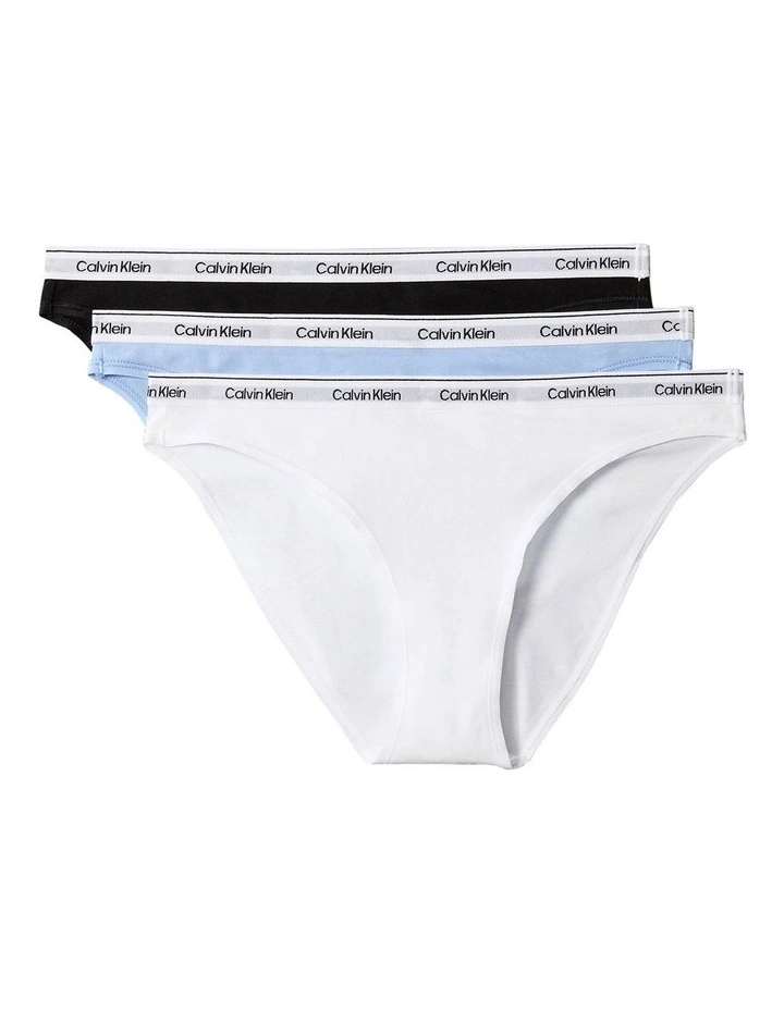 Icon Logo 3-Pack Bikini in Black/White/Frozen F image 1