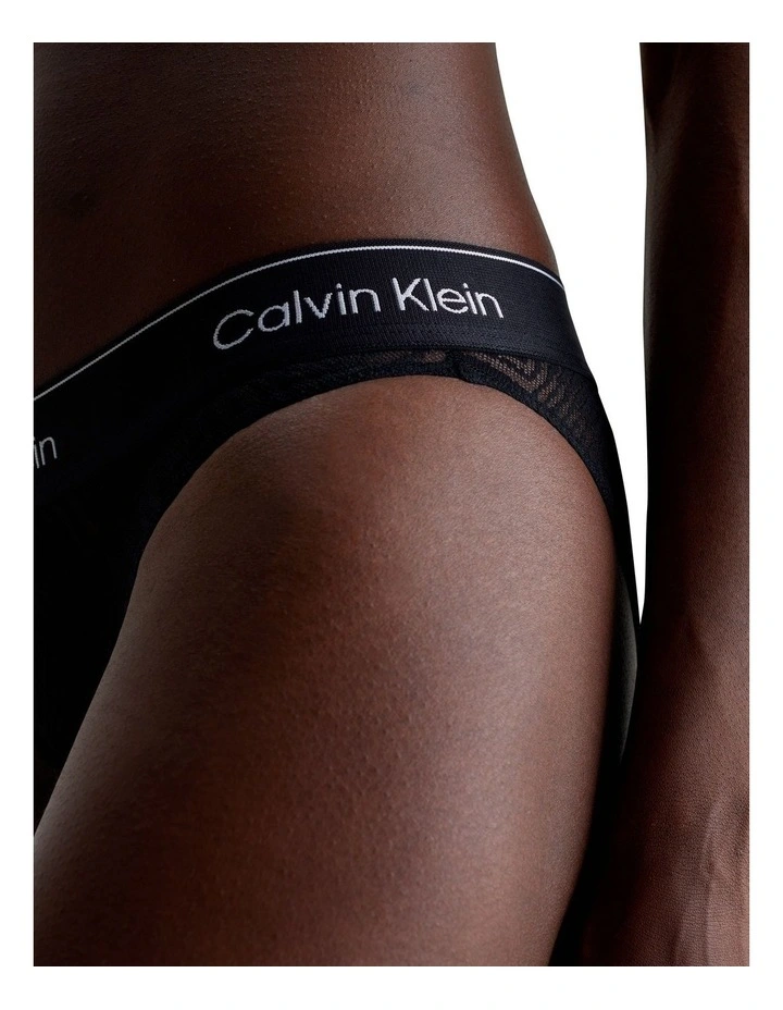 Modern Lace Bikini in Black image 3