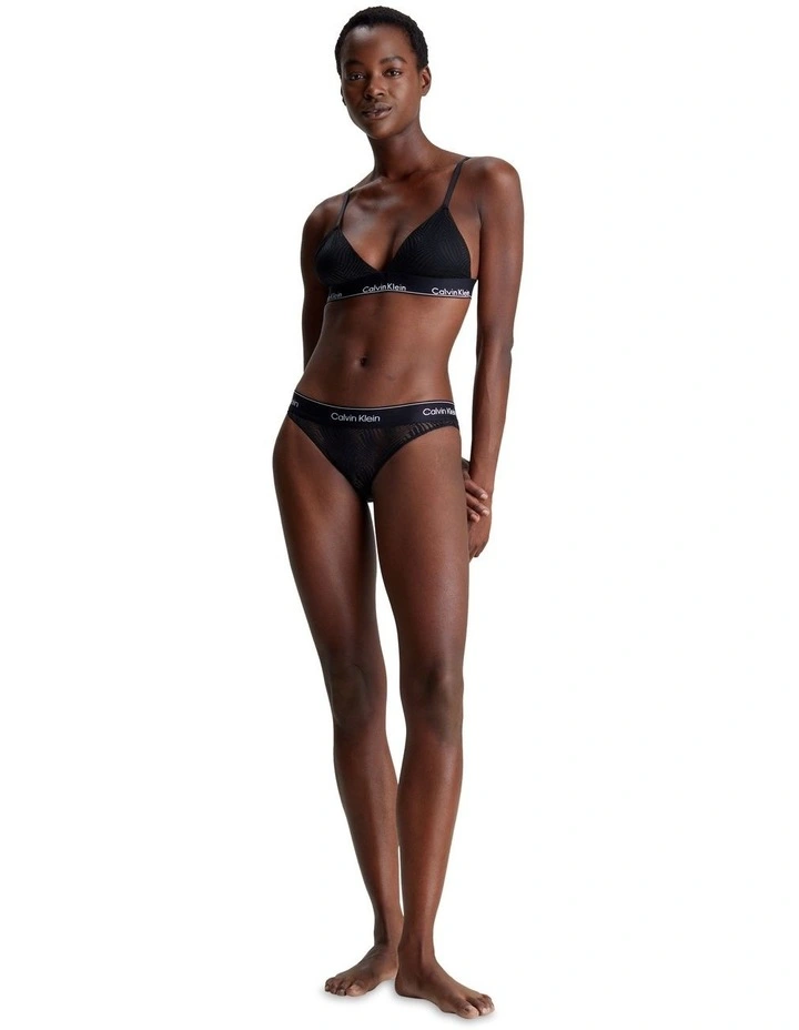 Modern Lace Bikini in Black image 4