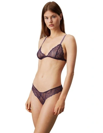 Instinct Sheer Lace Brazilian in Plum