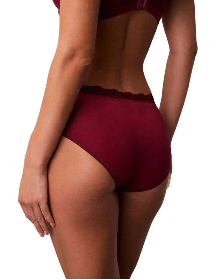 Microfiber Stretch With Lace in Red image 2