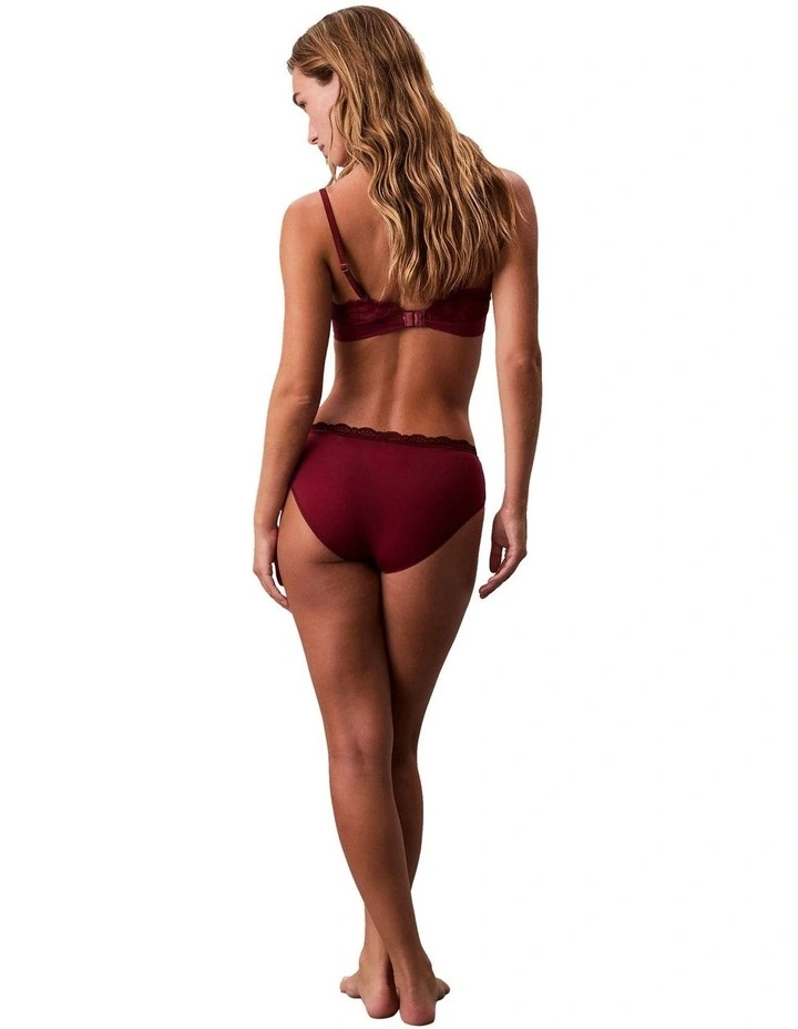 Microfiber Stretch With Lace in Red image 4