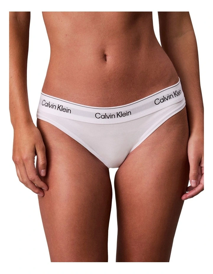 Icon Cotton Modal Bikini Brief in White image 1