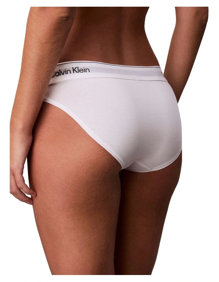 Icon Cotton Modal Bikini Brief in White image 2