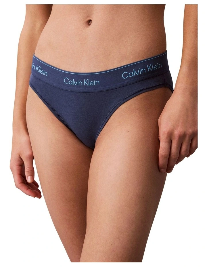 Icon Cotton Modal Bikini Brief in Blue image 1