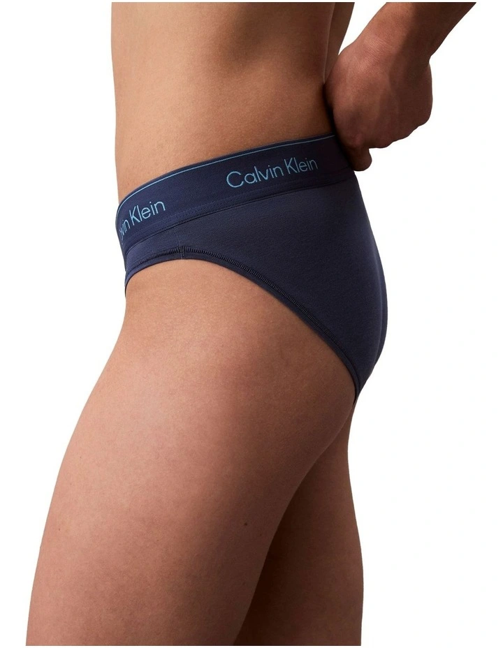 Icon Cotton Modal Bikini Brief in Blue image 2