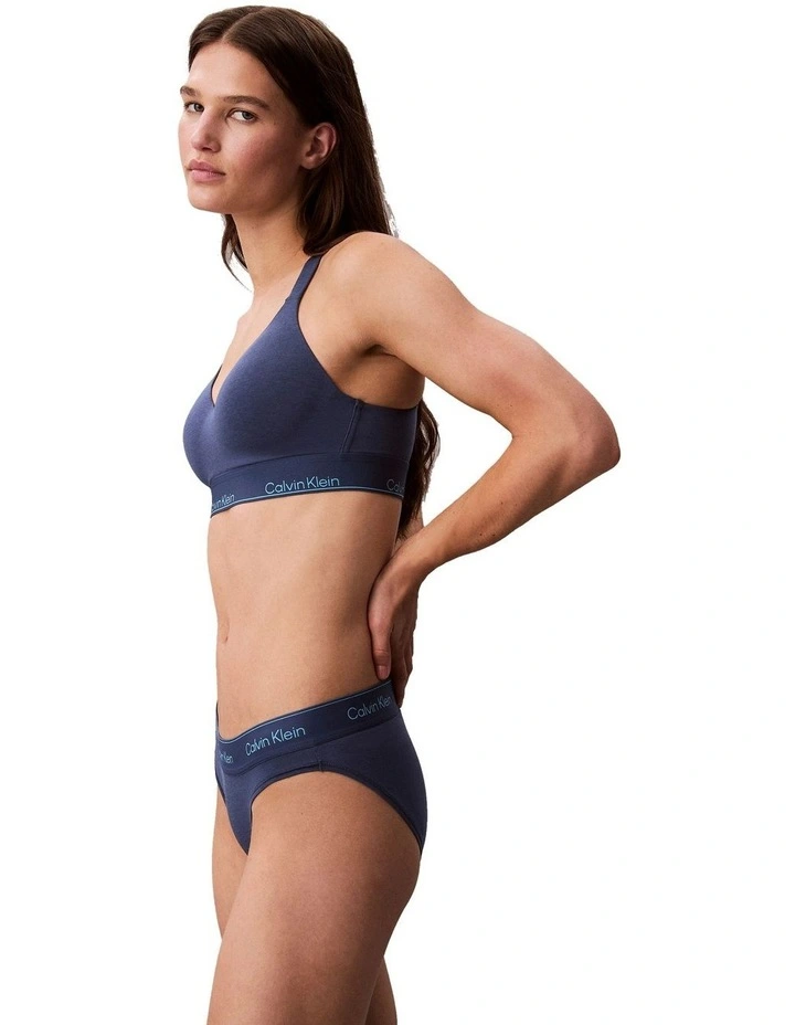 Icon Cotton Modal Bikini Brief in Blue image 4