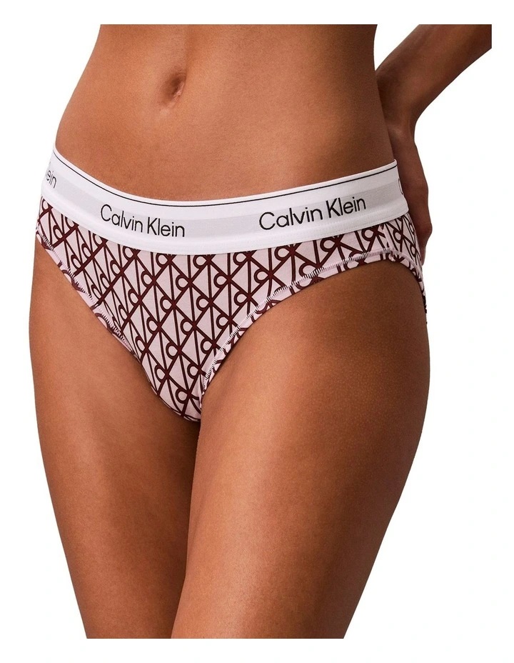 Icon Cotton Modal Bikini Brief in Pink image 3