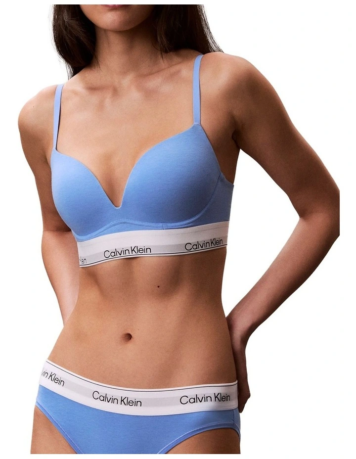 Icon Cotton Modal Bikini in Blue Descent image 2