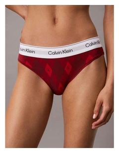 Icon Cotton Modal Bikini Brief in Argyle 25 Small Esta