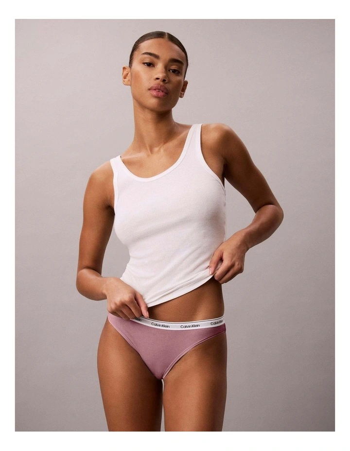 CALVIN KLEIN ICON LOGO BIKINI DUSKY ORCHID image 3