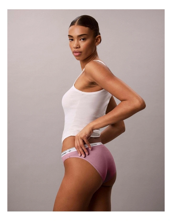 CALVIN KLEIN ICON LOGO BIKINI DUSKY ORCHID image 4