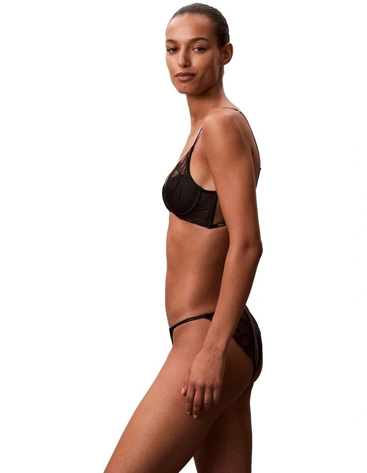 Calvin Klein Black Floral Lace Bikini image 4