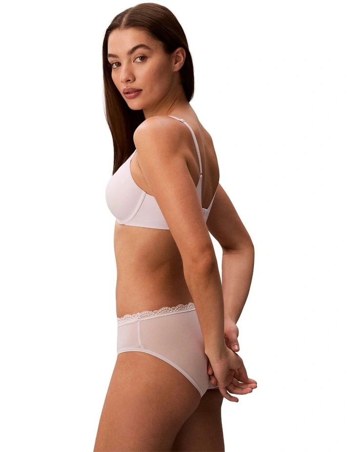 Microfibre Stretch With Lace Hipster 3 Pack in Multi image 4