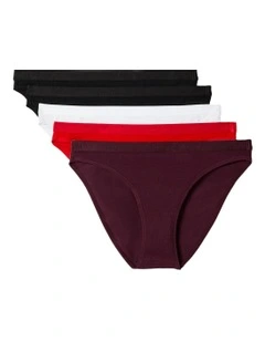 Icon Logo Bikini Brief 5 Pack in Multi