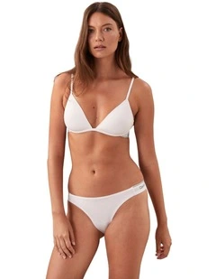Icon Cotton Modal String Bikini in White