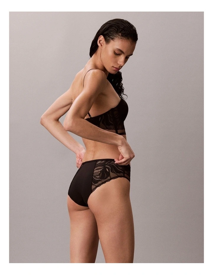 CK BLACK GEO LACE HIPSTER BLACK image 4