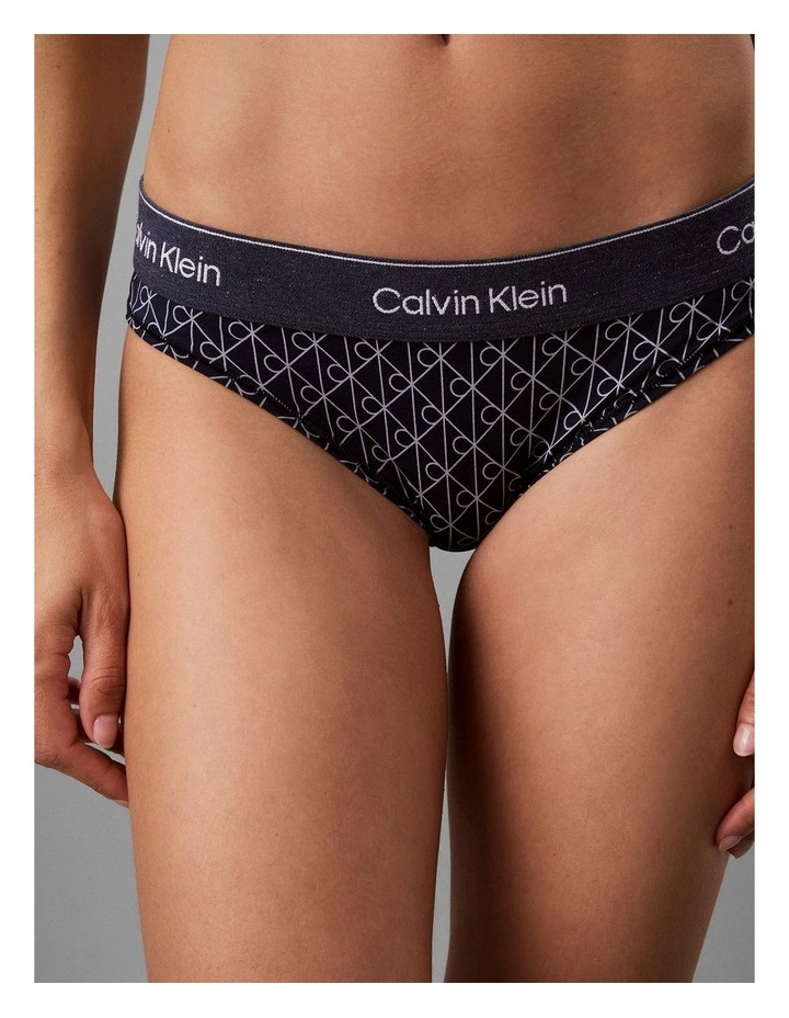 Icon Cotton Modal Bikini Denim Emblem Blue Corn image 1