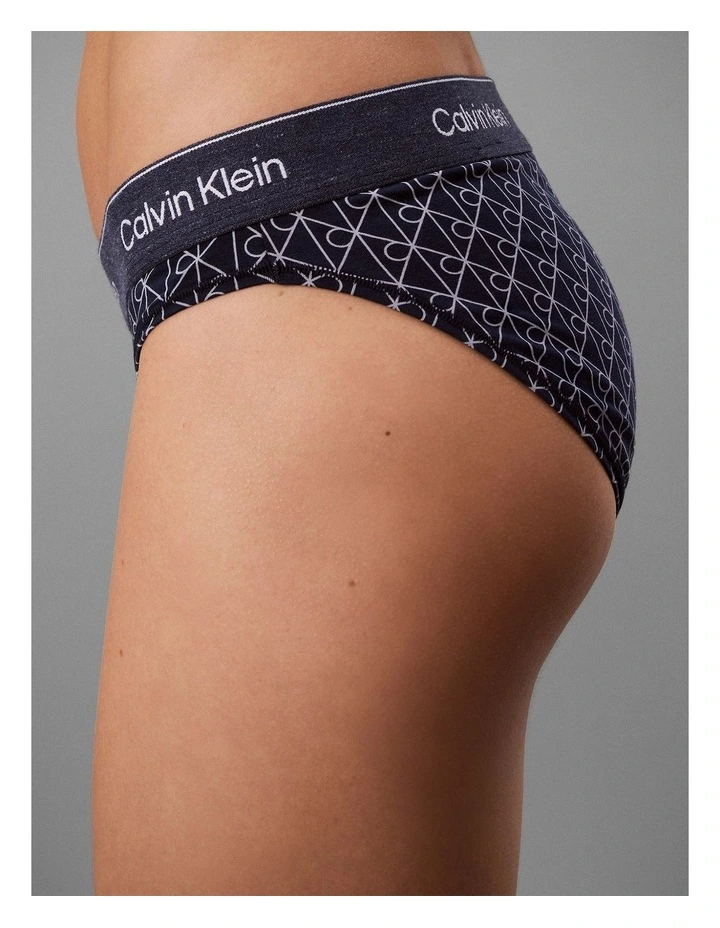 Icon Cotton Modal Bikini Denim Emblem Blue Corn image 2