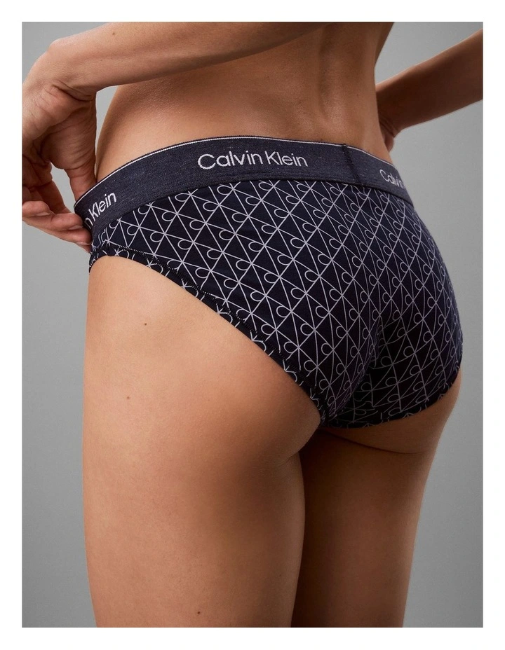 Icon Cotton Modal Bikini Denim Emblem Blue Corn image 3