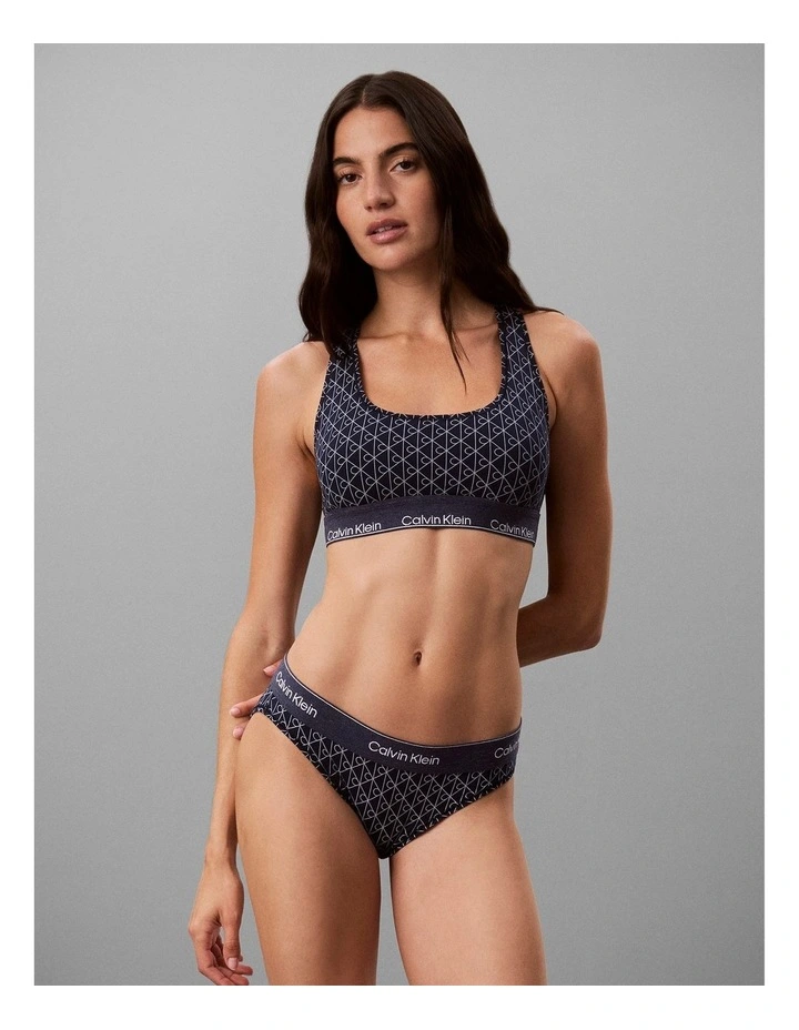 Icon Cotton Modal Bikini Denim Emblem Blue Corn image 4