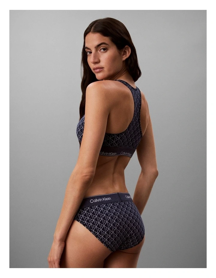 Icon Cotton Modal Bikini Denim Emblem Blue Corn image 5