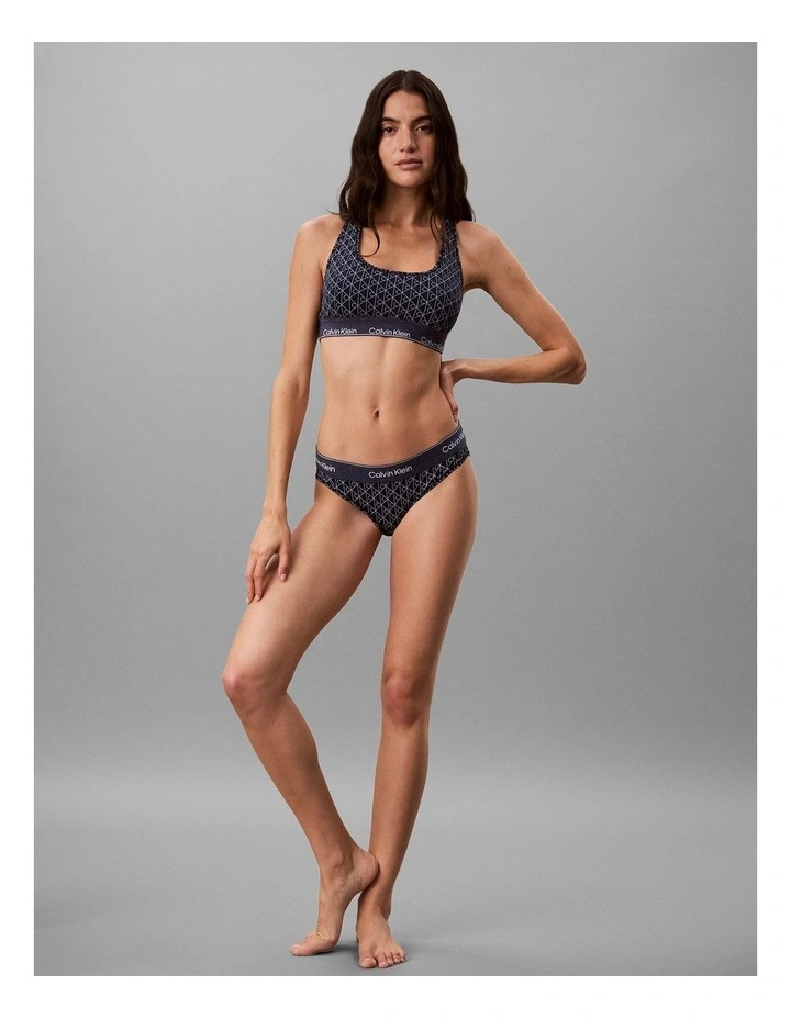 Icon Cotton Modal Bikini Denim Emblem Blue Corn image 6