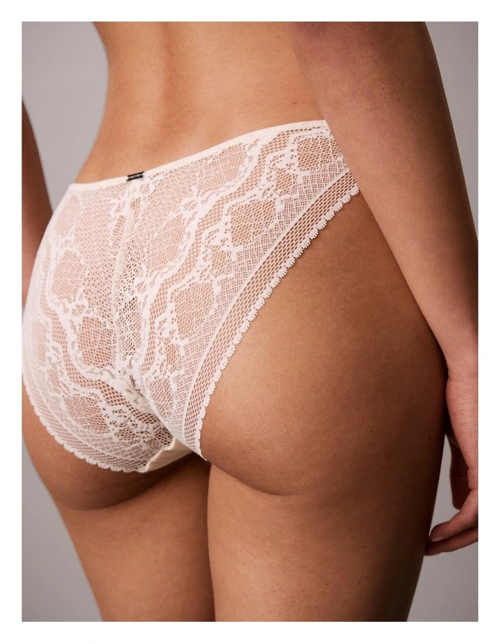 SIGNATURE STRETCH LACE BIKINI IVORY image 2