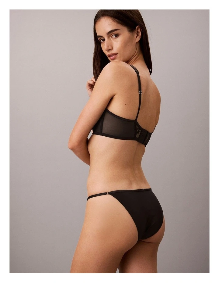 CK BLACK FLORAL LACE BIKINI BLACK image 4