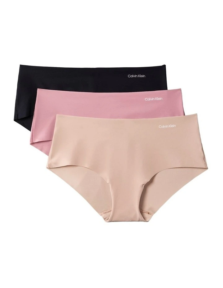 Invisibles Microfibre Stretch Hipster of 3 Pack Black/Cedar/Soft Mauve image 1