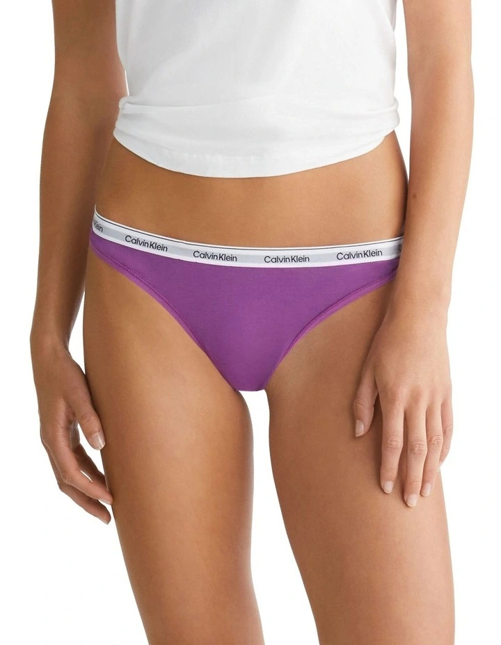 Modern Logo Thong in Purple image 1