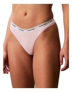 Icon Logo Thong in Cradle Pink