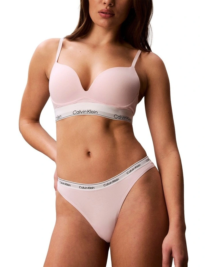 Icon Logo Thong in Cradle Pink image 2