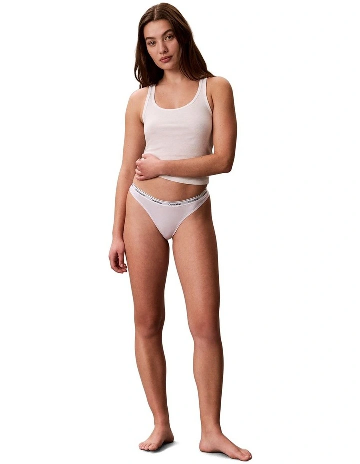 Calvin Klein Icon Logo Thong Frosty Lilac image 5