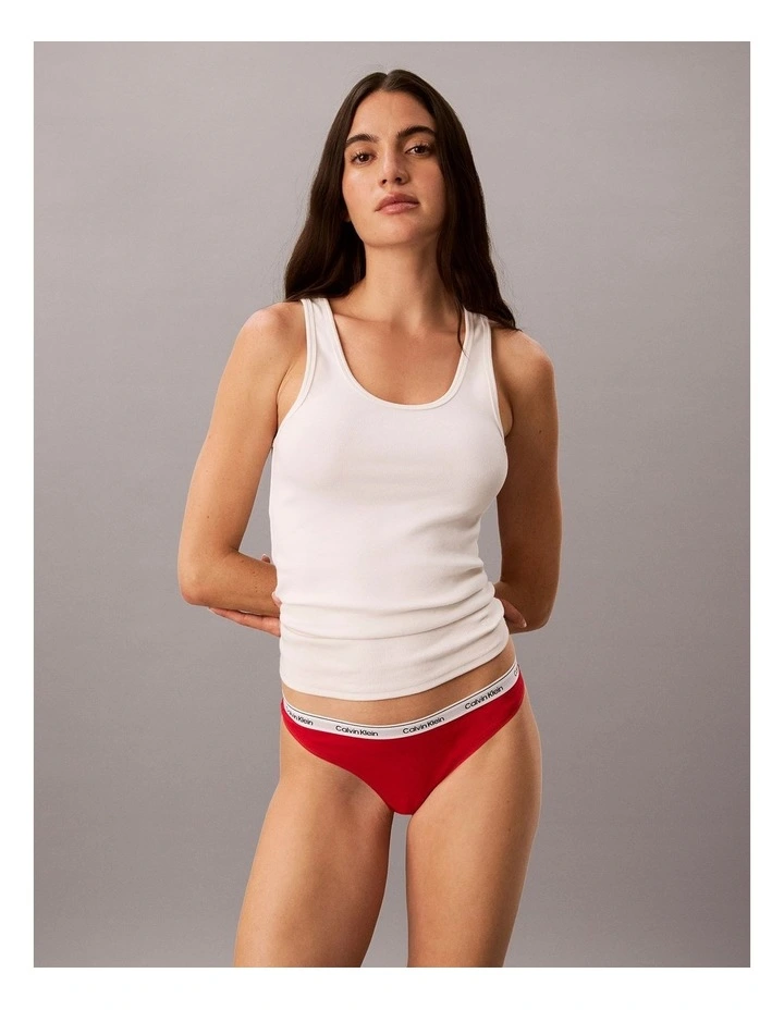 Icon Logo Thong in Goji Berry image 3