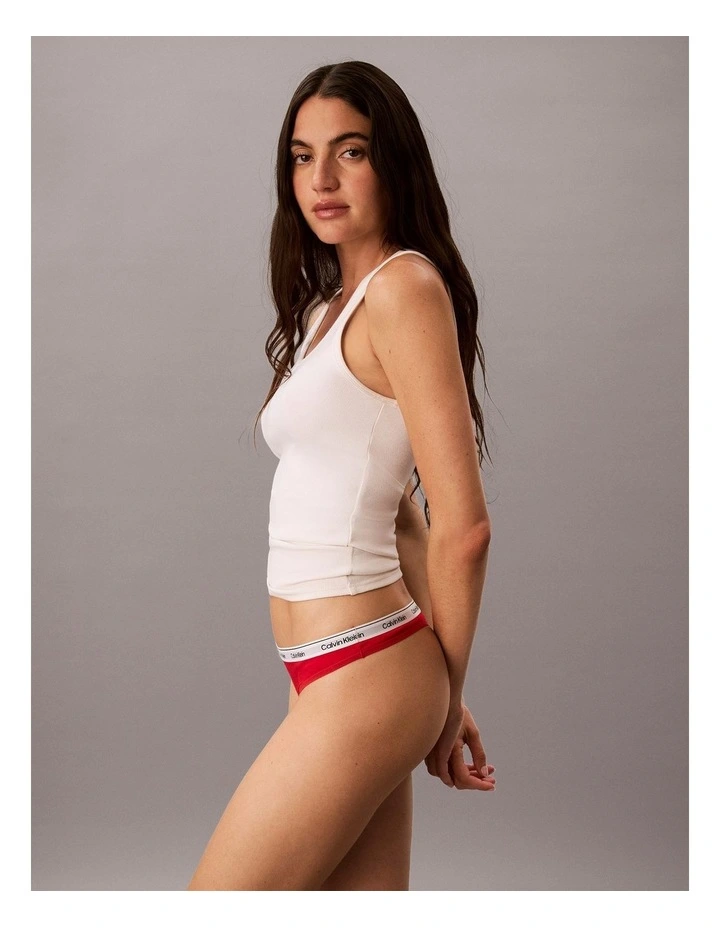 Icon Logo Thong in Goji Berry image 4