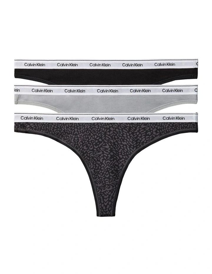 Icon Logo Thong 3 Pack in Multi image 1