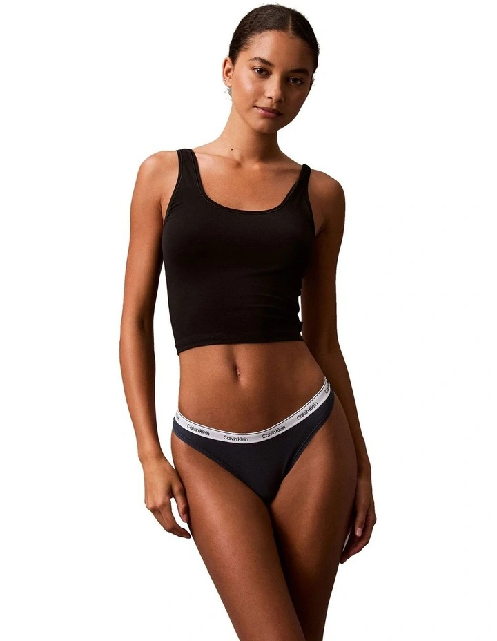 Modern Logo Thong 5 Pack in Multi image 2