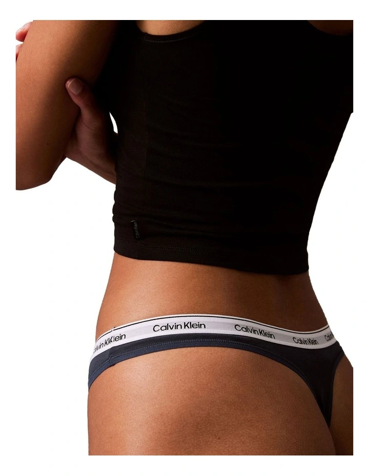 Modern Logo Thong 5 Pack in Multi image 3