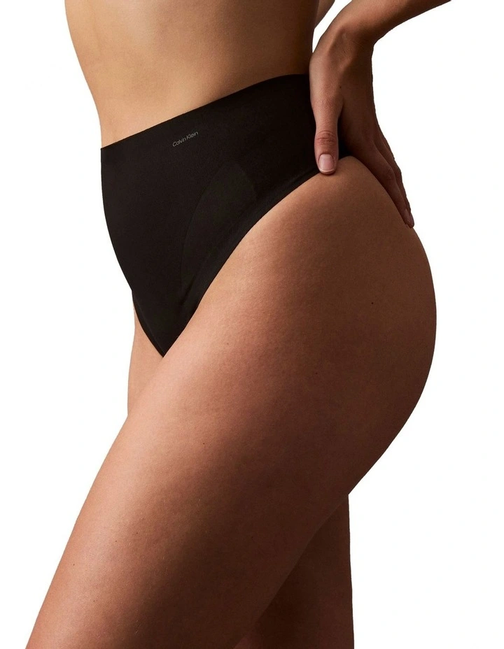 Stay Put Mesh Thong in Black image 4