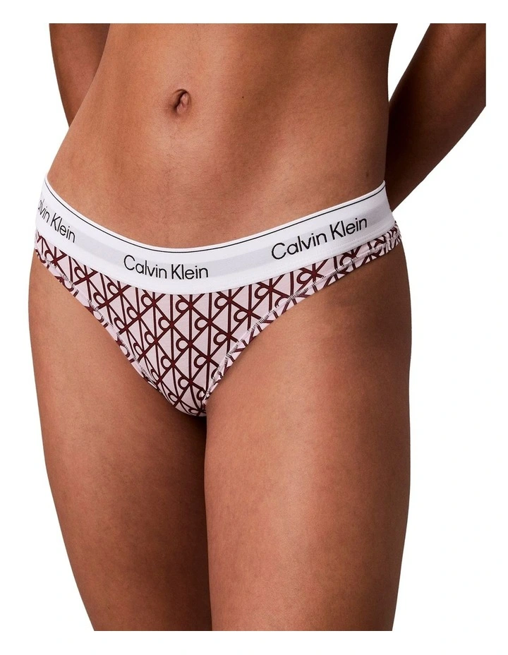 Icon Cotton Modal Thong in PInk image 3