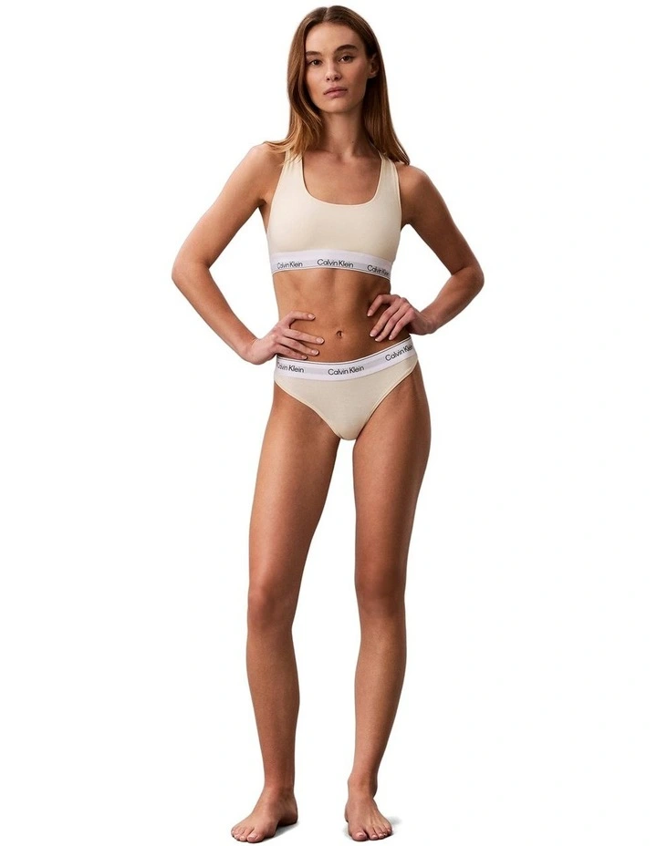 Icon Cotton Modal Thong in Pear Sorbet image 5