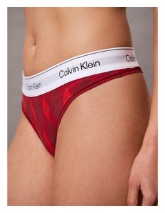 Icon Cotton Modal Thong in Argyle 25 Small Esta