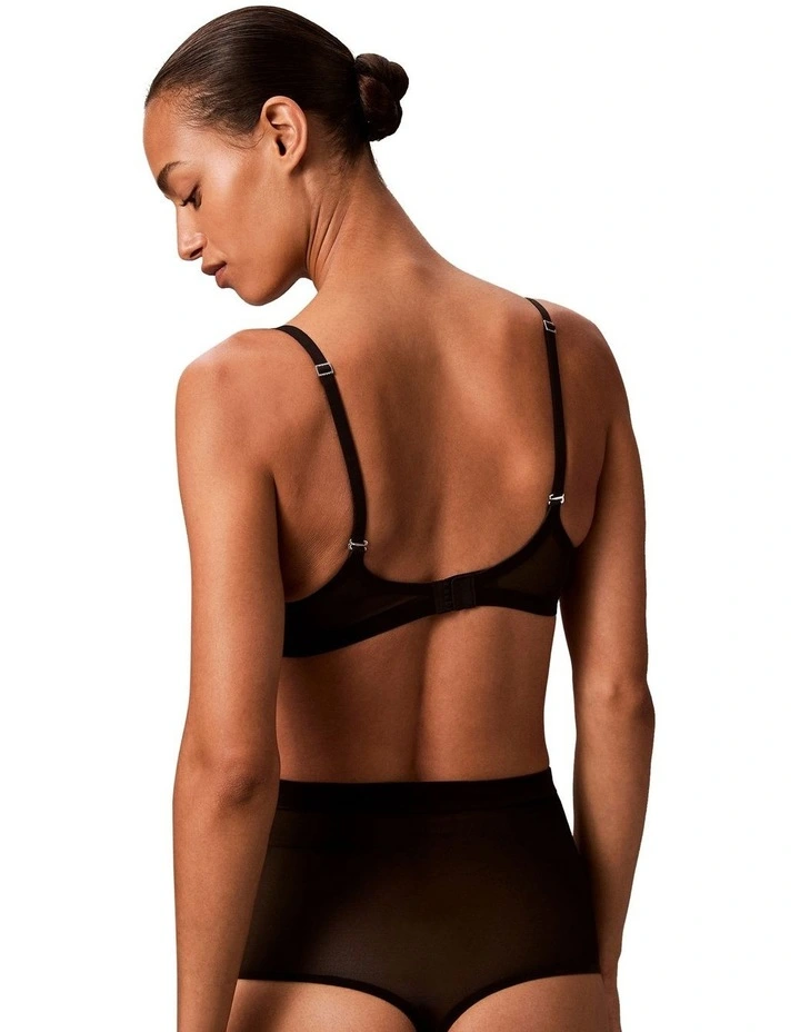 Minimalist Mesh High Waist Thong in Black image 6