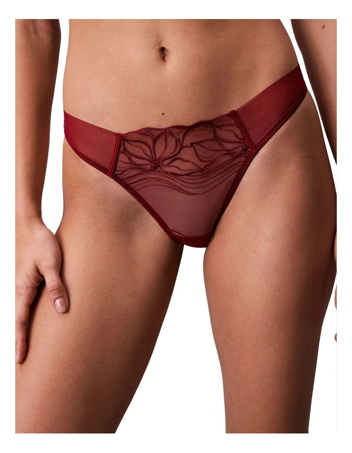 Calvin Klein Black Floral Lace Thong image 1