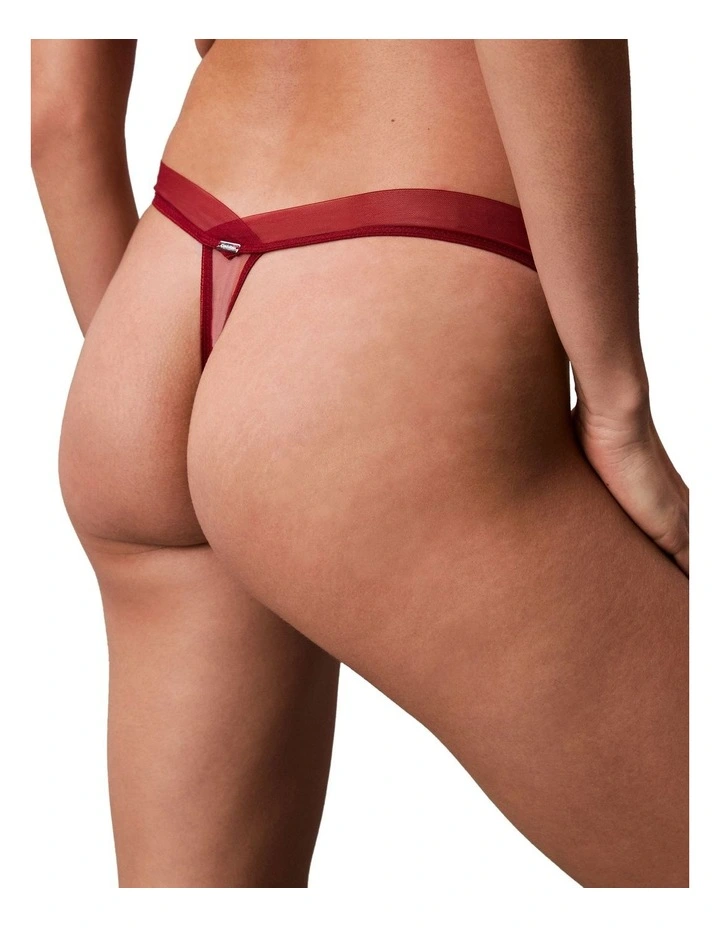 Calvin Klein Black Floral Lace Thong image 2