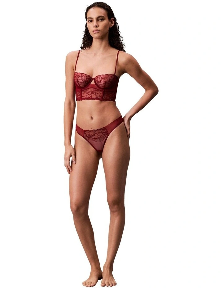 Calvin Klein Black Floral Lace Thong image 5