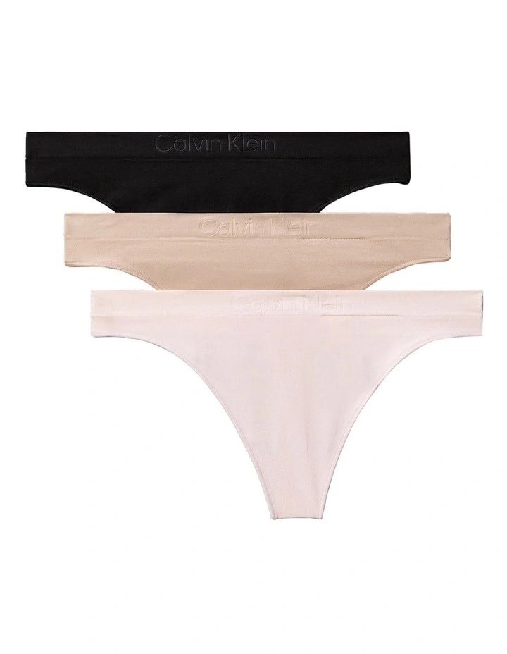 Bonded Flex Seamless Thong Pack Of 3 in Multi image 1